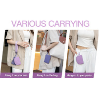 White Stylish Mini Wristlet Wallet - Nylon, Multi-Compartment Design thumbnail