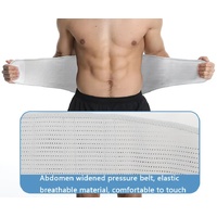 Size L Black Breathable Waist Support Belt - Adjustable Back Brace for Men and Women, Ideal for Weightlifting, Squats & Back Pain Relief thumbnail