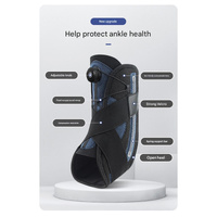 1 Pair Black And Yellow Adjustable Ankle Brace - Compression Support for Running, Sports, and Ankle Recovery thumbnail