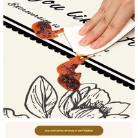 Style F Black And Off White Premium PVC Tablecloth - Oil & Water Resistant Table Cover for Dining Tables (140 x 220 cm) thumbnail