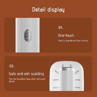 White Mini USB Handheld Steamer & Iron Combo - Compact Portable Garment Steamer for Travel & Home Use thumbnail