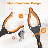 Blue Foldable Grabber Tool with Silicone Non-Slip Claws - Ideal for Litter Picking, Outdoor Use, and Household Cleaning thumbnail