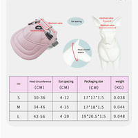 Size M Black Adjustable Pet Baseball Cap for Cats and Dogs - Cute Sun Protection Hat for Outdoor Adventures thumbnail