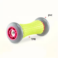Green And Pink Foot Massage Roller - Plantar Fasciitis & Muscle Relief Tool thumbnail