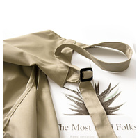 Khaki Waterproof & Oil-Proof Apron - Adjustable Kitchen Apron with Pockets thumbnail