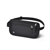 Black(Gray Zipper) Nylon Travel Waist Pack - Waterproof, RFID Blocking, Lightweight thumbnail