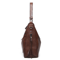 Khaki Spacious & Stylish  PU Leather Tote Bag -  Versatile Shoulder/Crossbody thumbnail