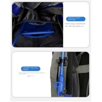 Black High-Capacity Nylon Hiking Backpack - Durable, Multi-Functional Outdoor Travel Pack thumbnail