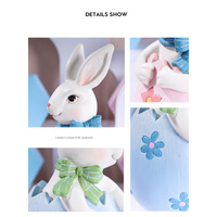 Blue Easter Rabbit Egg Resin Decoration - Charming Festive Gift for Kids' Rooms and Holidays thumbnail
