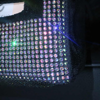 Black Diamond Bling Rhinestone Car Tissue Box Holder - Applies to Visor & Seat Back thumbnail