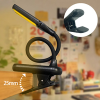 White Rechargeable Dual-Head Clip-On Book Light - Touch Control Reading Lamp with Eye Protection thumbnail