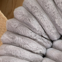 Beige Plush Pet Bed - 40cm Round Dog & Cat Mat, Cozy PP Cotton Filled, Comfortable Pet Supplies thumbnail