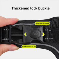 Size S Black Reflective No-Pull Dog Harness - Adjustable & Durable for Large Breeds, Anti-Escape Design thumbnail