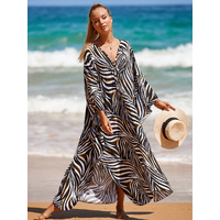 Style 3 Loose Fit Caftan Dress - Resort Style Beach Coverup for Women thumbnail