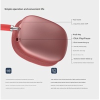 Black Bluetooth Over-Ear Headphones - Mesh Headband, Wireless, Rotatable Earcups thumbnail