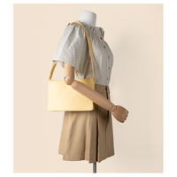 Yellow Minimalist Flap Shoulder Bag-Elegant Women's Double-Layer Crossbody thumbnail