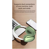 Pink Immersive 3D Audio Headphones - Wireless Over-Ear Comfort, Type-C Charging thumbnail