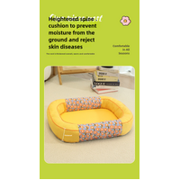 Size M Grey Cozy Pet Bed for Small Dogs and Cats - Durable & Chew-Resistant Nest for All Seasons thumbnail