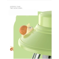 Green Retro Snail Night Light - Portable Rechargeable Camping Lantern with Hook, 3-Color Dimming thumbnail