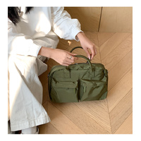 Grey Casual Nylon Tote Bag - Lightweight Korean-Style Crossbody Bag, Large Capacity thumbnail