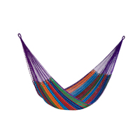 Mayan Legacy Queen Size Outdoor Cotton Mexican Hammock in Colorina Colour thumbnail