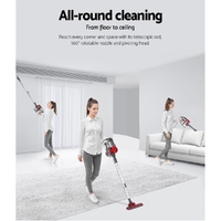Devanti Stick Vacuum Cleaner Handheld Corded 450W Red thumbnail