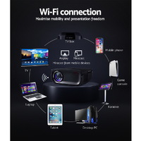 Devanti Portable Mini Video Projector Wifi 1080P Home Theater HDMI Black thumbnail