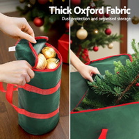 Jingle Jollys Christmas Tree Baubles Storage Bag Set Ornaments Container Box thumbnail
