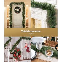 Jingle Jollys 1.8m Christmas Garland with LED lights Party Xmas Decorations thumbnail