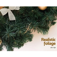 Jingle Jollys 2.1m Christmas Garland Xmas Decorations Green Wedding Party thumbnail