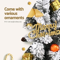 Jingle Jollys Tabletop Christmas Tree 60CM Snowy Xmas Tree Tree Topper Ornaments thumbnail
