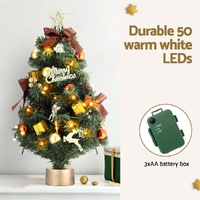 Jingle Jollys Tabletop Christmas Tree 60CM LED Xmas Tree Tree Topper Ornaments thumbnail