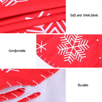 Jingle Jollys Christmas Tree Skirt 90cm Snowflake Ornaments Party Decorations thumbnail
