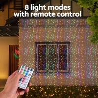 3X6M Christmas Lights Curtain Light 960 LED RGB Remote Jingle Jollys thumbnail