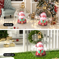 Jingle Jollys Christmas Inflatable Ball 60cm Santa Decoration Giant Bauble Clear thumbnail