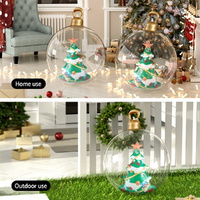 Jingle Jollys Christmas Inflatable Ball 60cm Tree Decoration Giant Bauble Clear thumbnail