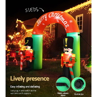 Jingle Jollys Christmas Inflatable Archwary Nutcracker 3M Illuminated Decorations thumbnail