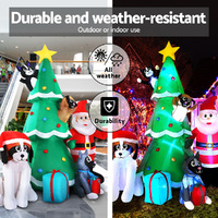 Jingle Jollys Christmas Inflatable Santa Tree 3M Illuminated Decorations thumbnail