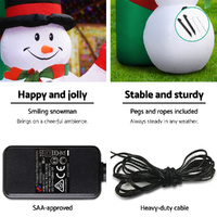 Jingle Jollys Christmas Inflatable Archwary 2.8M Illuminated Decorations thumbnail