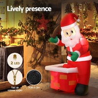 Jingle Jollys Christmas Inflatable Santa Illuminated Decorations thumbnail