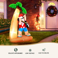 Jingle Jollys Christmas Inflatable Santa Guitar 2.1M Led Illuminated Decorations thumbnail