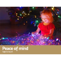 20M Christmas Lights Icicle Light 800 LED Multi-coloured Jingle Jollys thumbnail