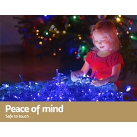 20M Christmas Lights Icicle Light 800 LED Blue White Decor Jingle Jollys thumbnail