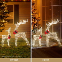 2 PCS Christmas Lights 170 LED Fairy Light Reindeer Decorations Jingle Jollys thumbnail