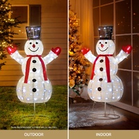 1.7M Christmas Lights 200 LED Fairy Light Snowman Decorations Jingle Jollys thumbnail