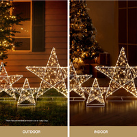 3 PCS Christmas Lights 900 LED Fairy Light Star Decorations Jingle Jollys thumbnail