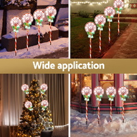 4 PCS Christmas Lights Path Ground Light Garden Decorations 68 LED Jingle Jollys thumbnail