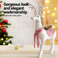 Jingle Jollys Christmas Reindeer 80cm Glitter Deer Ornaments Party Decorations thumbnail