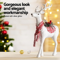 Jingle Jollys Christmas Reindeer 45cm Glitter Deer Ornaments Party Decorations thumbnail
