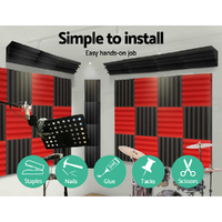 Alpha Acoustic Foam 20pcs Corner Bass Trap Sound Absorption Proofing Treatment thumbnail